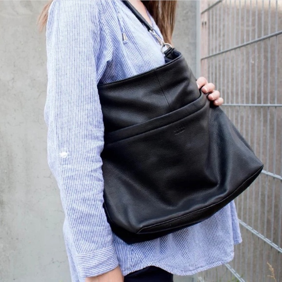 Still nordic Handbags - LIKE NEW Still Nordic Anouk Genuine Black Leather Hobo Bag with Shoulder Strap
